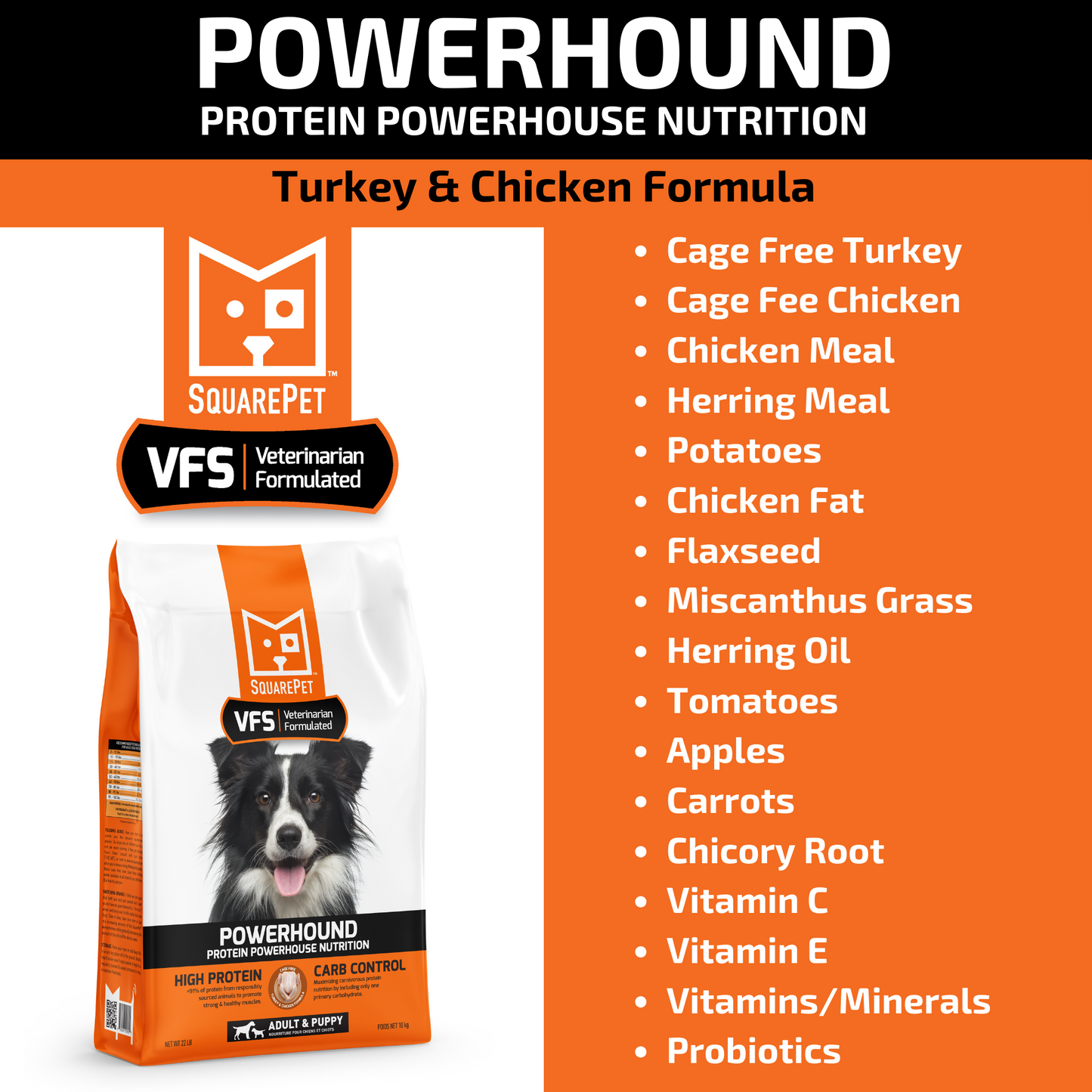VFS® POWERHOUND™ Turkey & Chicken for Dogs