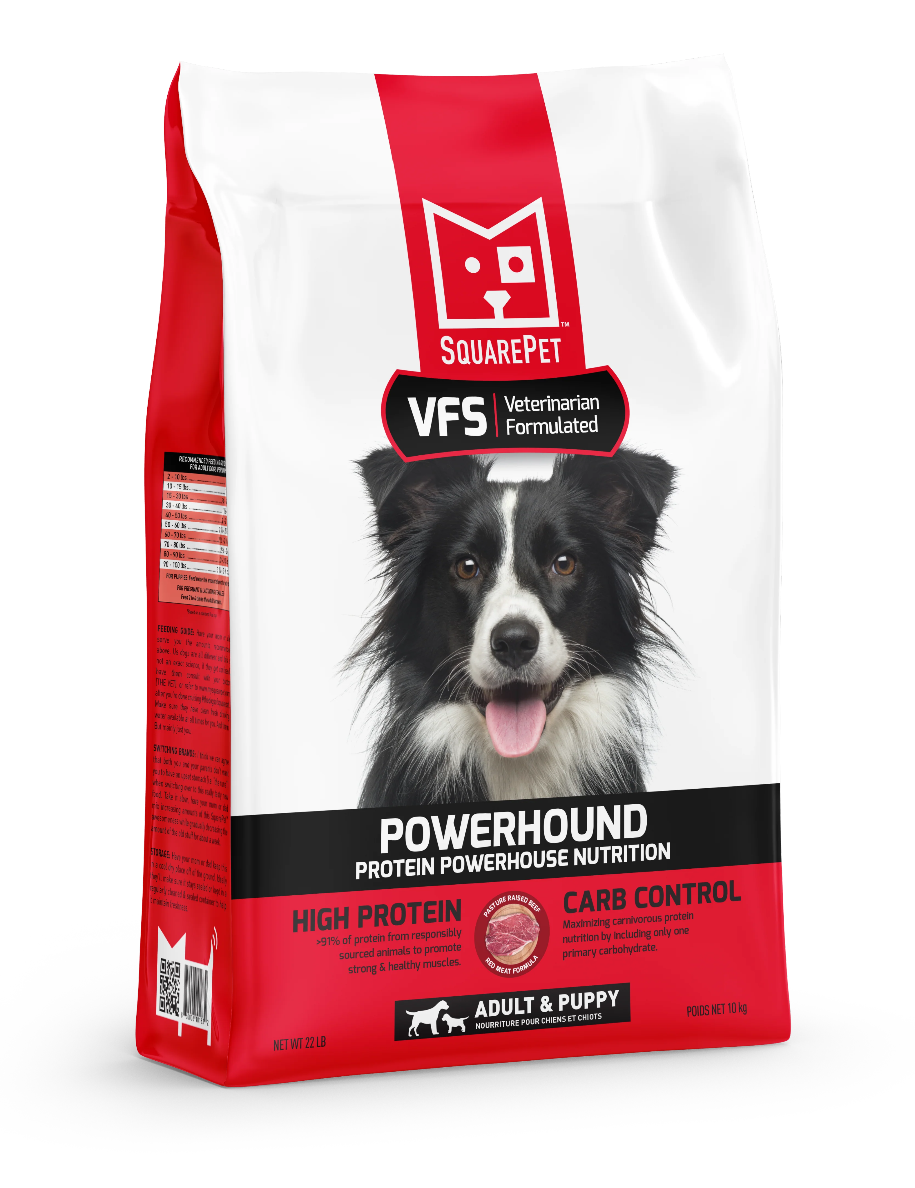 Very High Protein, Low Carbohydrate Protein<br> PowerHouse Nutrition for Puppies and Adult dogs