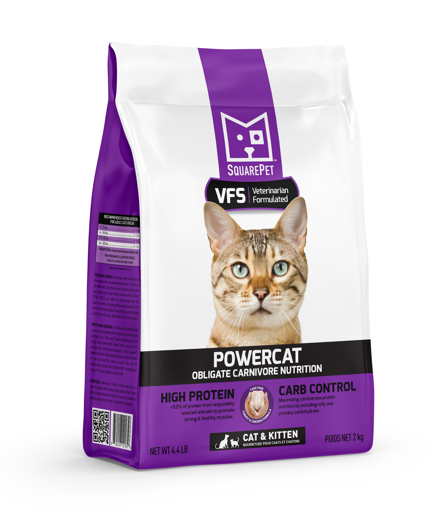 SquarePet VFS Powercat Turkey & Chicken Dry Cat Food